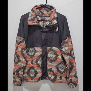 Bucees Full Zip Snap Button Jacket Aztec Southwestern Size XL Buc-ees 24" P2P